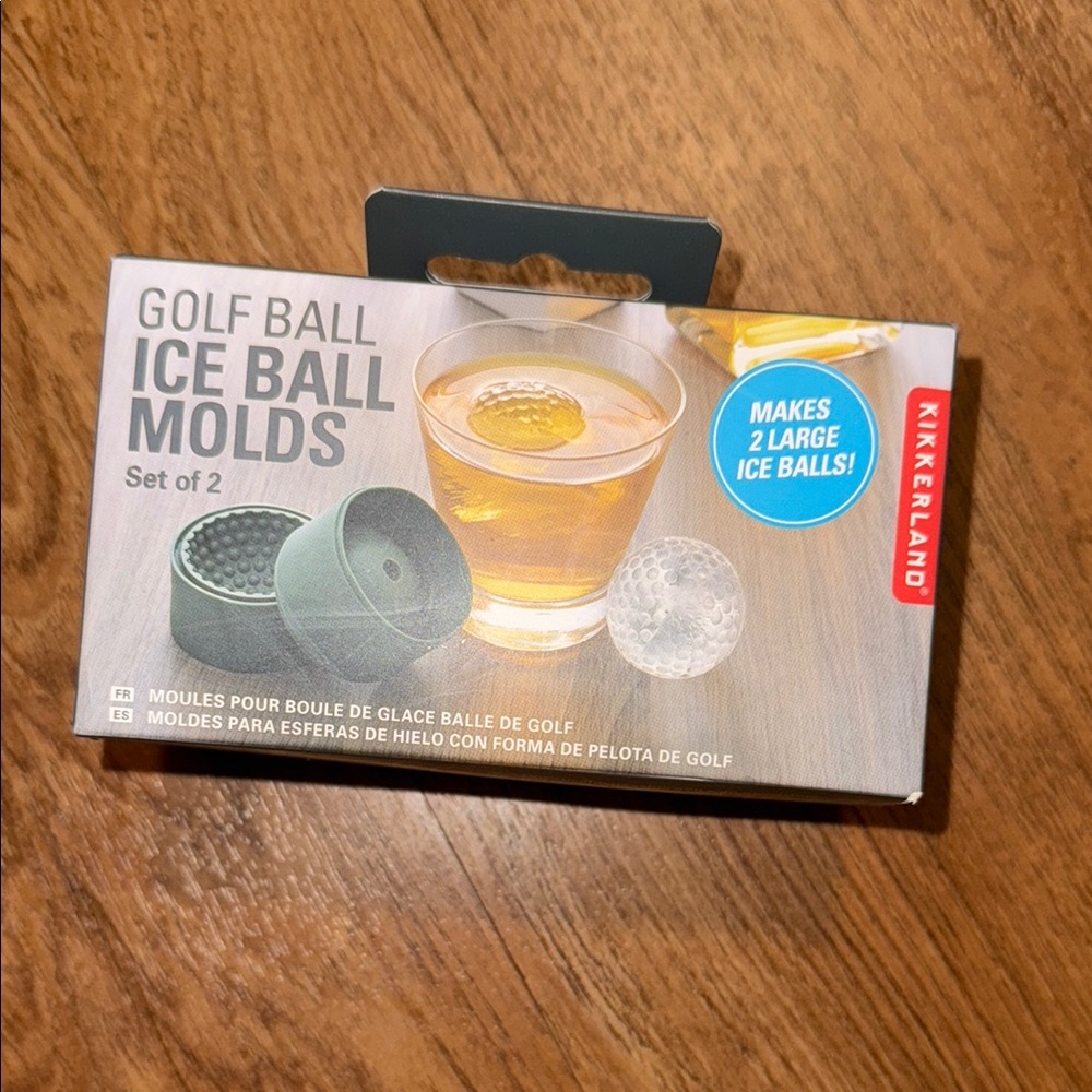 Kikkerland Golf Ball Ice Ball Molds Set of 2